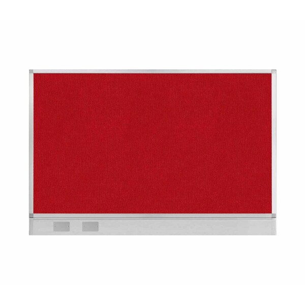 Hush Panel Configurable Cubicle Partition 6' x 4' Red Fabric w/ Cable Channel